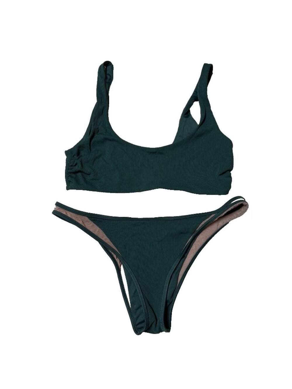 Tori Praver Two Piece Green Swimsuit Women's Size M